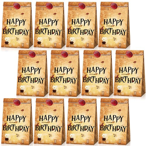 Containlol 28 Pcs Wizard Party Favor Bags Magical Party Treat Bags Magical Wizard School Favors Bags Magical Wizard Birthday Party Supplies for Kids Boy Girl Birthday Party Decor