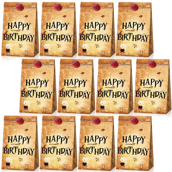 Containlol 28 Pcs Wizard Party Favor Bags Magical Party Treat Bags Magical Wizard School Favors Bags Magical Wizard Birthday Party Supplies for Kids Boy Girl Birthday Party Decor