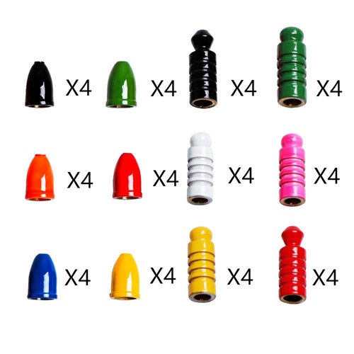 Dr.Fish 48 Pack Brass Fishing Lure Bodies Fishing Sinker Brass Weights Spinner Bait DIY Accessories Saltwater Freshwater Bullet Sinkers Cylindrical Bell Shape