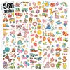 Partywind 56 Sheets Glitter Kids Temporary Tattoos, 560 Styles Party Supplies Favors for Boys Girls Birthday Party Decorations, Surprise Goodie Bag Stuffers for Children