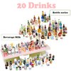 Bargain House 150 Pcs Miniatures Food Drinks Bottles Doll Accessories 1:12 Playset Pretend Play Kitchen Game Party Toys Mini Things Stuff Tiny Baking Landscape Micro Mart, Multicolor