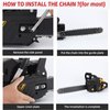 3Pcs Carbide Chainsaw Chain 18 Inch, 3/8" LP Pitch, .050" Gauge, 62 Drive Links, Fits Poulan, Kobalt, Echo, Ego, Greenworks and More- S62