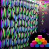 888 feet Glow Party Neon Streamer Decorations Glow Crepe Paper Streamers UV Reactive Fluorescent Neon Paper Streamers Glow in The Dark Party Supplies and Decorations Wedding Birthday Blacklight Party