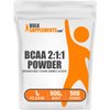 BulkSupplements.com BCAA 2:1:1 Powder - Branched Chain Amino Acids, BCAA Supplement, BCAAs Amino Acids Powder - Unflavored & Gluten Free, 1000mg per Serving, 500g (1.1 lbs) (Pack of 1)