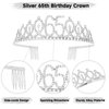 65th Birthday Sash and Crown for Women Silver 65th Birthday Tiara and Sash Set Gifts for Her 65 & Fabulous Sash Birthday Decorations Happy Birthday Crown and Sash Accessories Birthday Gift for Women