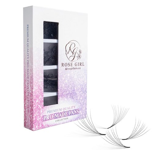 ROSE GIRL LOOSE MIX 4-1000 Hand Fan-Natural Look Volume Eyelashes 3D-16D C CC D DD Curl-False Lashes Extensions-Faux Mink Lashes-Thickness 0.03~0.1mm- 8~20mm Length(Mix 10D-0.05-D-13-14-15-16 mm)