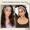 SAWINDA 6 Pack Boho Headbands for Women Short Headband Stretchy Non Slip Head Bands for Women's Hair Cloth Bandanas Headband for Women Yoga Workout Head Wraps Accessories