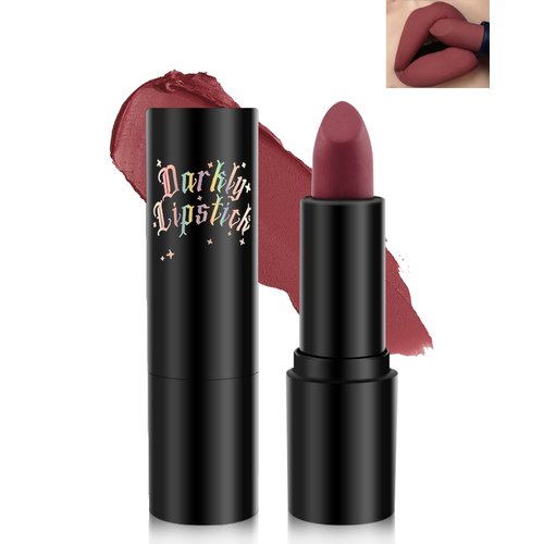 Matte Velvet Lipstick for Women, Wine Red Moisturizing Lipstick Long Lasting Waterproof Lip Gloss Stick, Richly Pigmented and Non-transfer, Silky Creamy Full Coverage Lip Color Halloween Makeup-02