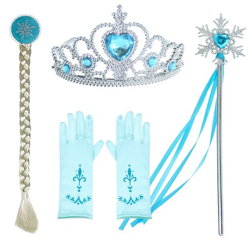 Princess Costumes Fancy Party Birthday,Christmas Dress Up for Little Girls with Accessories 8-10 Years(140cm)