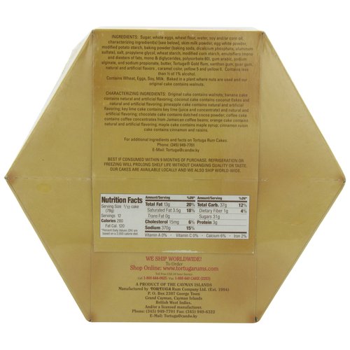 TORTUGA Caribbean Original Rum Cake with Walnuts - 32 oz Rum Cake - The Perfect Premium Gourmet Gift for Gift Baskets, Parties, Holidays, and Birthdays - Great Cakes for Delivery