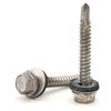#10 Stainless Steel Hex Head Roofing Screws with Sealing Washer Self Drilling Stainless Steel Roofing Screws #10 x 2 inch Qty 100