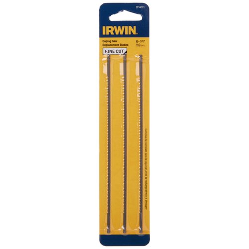 IRWIN Tools Coping Saw Blades, Fine, 3-pack (2014501), Black, 9.25 x 2 x 0.1 inches