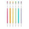 Ooly Stay Sharp Non-Sharpening No. 2 Graphite Pencils - Refillable Pencil Lead with Eraser - Rainbow Colors - Set of 6