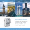 US to UK Plug Adapter, TESSAN Type G Ireland Travel Adapter with 4 Electrical Outlet 3 USB Charger, USA to Dubai Kenya Scotland England British London Hong Kong Irish Singapore Power Adaptor