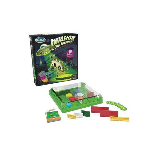 Think Fun Invasion of the Cow Snatchers STEM Toy and Logic Game for Boys and Girls Age 6 and Up - A Magnet Maze Logic Puzzle, Multi, (1021)