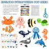Vlokup Sea Animals Felt Sewing Kit for Kids, Ocean Animals Kids Sewing Kit for Beginners Ages 7 8 9 10 11 12， Sewing Craft Kit Educational and Fun Gift for Girls and Boys