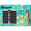 BIC BodyMark Temporary Tattoo Kit, 9 Markers & 6 Stencil Sheets