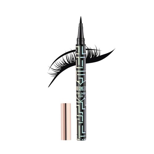 Vicosey Liquid Eyeliner Pen,Waterproof No-Skip 24h Long lasting Black Eyeliner,No-Skip Liquid Eyeliner Pen,Long Lasting with Slim Tip,Black