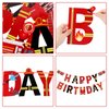 Fire Truck Happy Birthday Banner for Fire Engine Rescue Birthday Party Sign Firetruck Birthday Party Supplies Firefighter Birthday Party Decorations for kids Boys Red