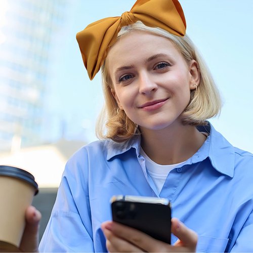 HIFANMM Bow Headband Big Bowknot Headbands for Women Girls, Knotted Hair Band, Wide Turban Hair Hoop Bows Hair Accessories 1 Pcs (Yellow)