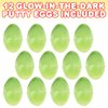 ArtCreativity Glow in The Dark Putty Eggs for Kids, Set of 12, Pre Filled Easter Eggs with Glowing Putty Inside, Stress Relief Toys for Kids, Easter Egg Hunt Toys and Easter Goodie Bag Stuffers