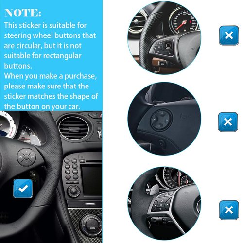 NPSNGSJY Car Button Stickers Interior Decals Compatible with 2008-2014 Mercedes Benz W204 C250 C350 E-Class Steering Wheel AC Window Radio Number Door & Air Conditioner Repair Sticker Kit