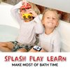 SplashEZ Mold Free Bath Toys for Babies & Toddlers, Car No Hole Bath Toys, Toddler Gift, Bath Toys No Mold for Tub, Pool, Christmas, BPA-Free, Safe, Fun Infant Baby Bath Toys 0 1-3 6 12 18 Months
