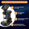 1000x Microscope-Handheld Digital Microscope for Children with 2" LCD Screen,Pocket Microscope for Kids with 8 Adjustable LED Lights,Coins Electronic Magnifier Camera,USB to PC,Including 32GB SD Card
