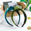 YanJie Velvet Knotted Headband for Women St.Patrick Day Green Headbands Wide Hair Band Girls Hair Accessories Saint Patricks Headbands for Women Headwear Girl Gift Irish Green Accessories
