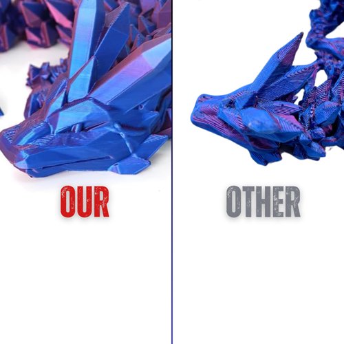 12 inch 3D Printed Dragon Fidget Toy, Full Articulated Dragon Crystal Dragon, Home Office Decor Executive Desk Toys, Fidget Toys for ADHD (Color 1)