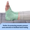 Medline Knit Heel and Elbow Protection, For Pressure and Friction Sores, Lightweight Knit Elastic, Home Medical Foot Care Heel Protector, Elbow Pad, Machine Washable, Green, One Pair, One Size Fits Most
