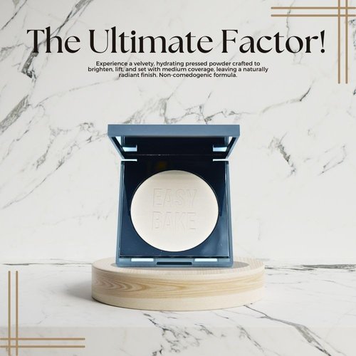 HUDA BEAUTY Easy Bake and Snatch Pressed Talc-Free Brightening and Setting Powder Banana Bread