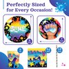 BOIKOKY Slime Birthday Party Decorations, 120Pcs Slime Themed Party Supplies Disposable and Colorful Tableware Includes Plates, Napkins, Cups and Straws | Serves 24
