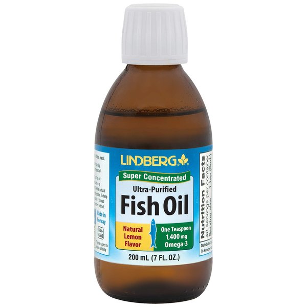 LINDBERG Fish Oil Liquid 8 Fluid Ounces (Orange Flvr)