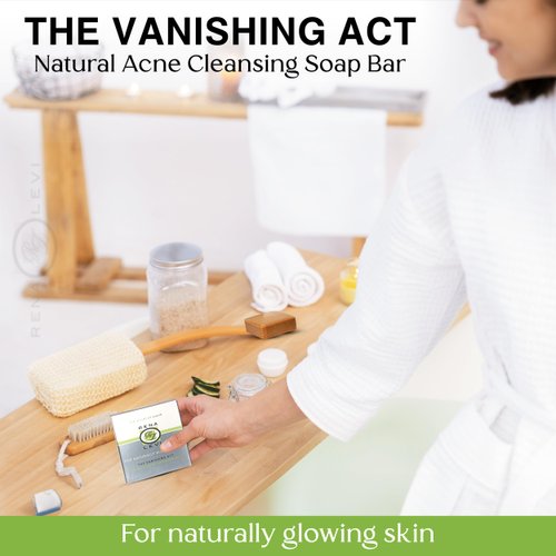 Rena Levi Vanishing Act Natural Acne Cleansing Soap Bar, for all skin types