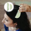Healeved 4PCS Scalp Comb Natural Jade Gua Sha Comb Scalp Massage Comb Detoxing Comb Head Massage Comb Jade Comb for Scalp Facial Massage Relaxation