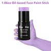 Go Ho Cream-Blendable Pastel Purple Face Paint Stick (1.06 Oz),Full-coverage Light Purple Body Paint Stick for Adults Children Halloween Cosplay SFX Ursula Makeup,Waterproof