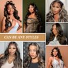 Aoque Highlight Ombre Lace Front Wig Human Hair 200% Density 1B/27 Balayage Wig Human Hair Hd 13x4 Body Wave Lace Front Wigs Human Hair Pre Plucked for Women 22 Inch