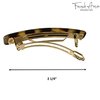 French Amie Small Tokyo 2 1/4 inch Celluloid Handmade Automatic Hair Clip Barrette - (Tokyo)