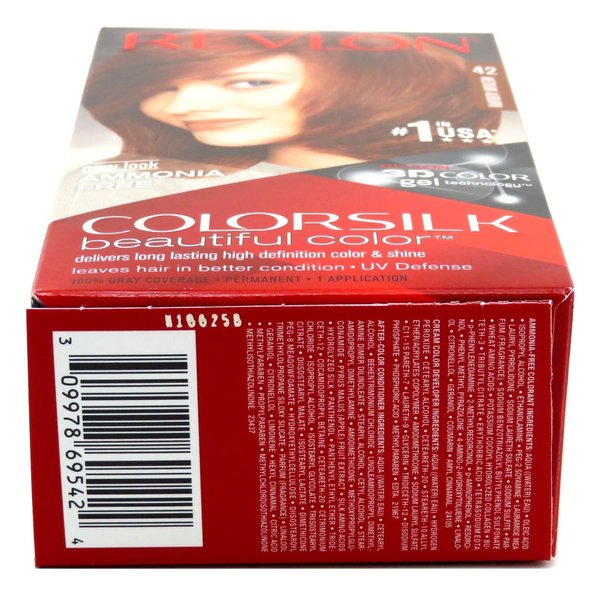Colorsilk Permanent Hair Color, Medium Auburn (42/4R)