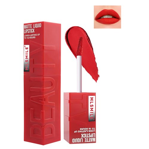Jutqut Matte Liquid Lipstick for Women, Super Velvet Matte Lip Gloss, Highly Pigmented Lip Stain Tint, Long Lasting Waterproof Non-Stick Cup Liquid Lip Makeup, Valentines Gifts for Women-05# Ruby Red