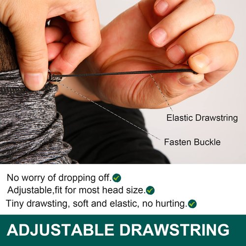 LANVODO UV Protection Neck Gaiter, Adjustable Cooling Neck Gaiter for Men and Women, Dust Mask Bandana for Outdoor Running, Hiking, Cycling (3 Packs -Black+Grey+White)