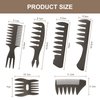 URAQT Hair Comb Set, 6Pcs Wide Tooth Hair Comb Styling Set, Professional Shaping & Wet Pick Pompadour Comb, Anti-Static Hairdressing Comb Curl Wet Comb for Men and Women Hair Hairstyle
