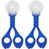 2Pcs Blue Fine Motor Skill,Hand-Eye Coordination Plastic Scissor Clamp Small Butterfly Clip, Scoopers Nature Exploration Observation Nature Exploration