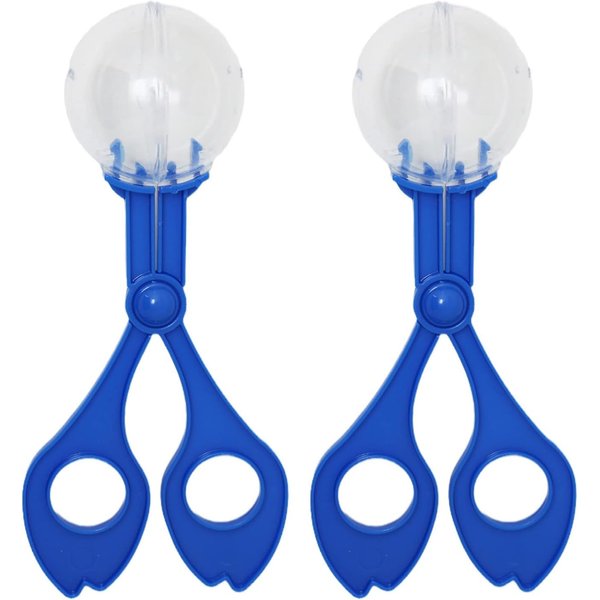2Pcs Blue Fine Motor Skill,Hand-Eye Coordination Plastic Scissor Clamp Small Butterfly Clip, Scoopers Nature Exploration Observation Nature Exploration