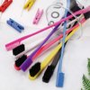 Boao 14 Pcs Edge Brush Bulk Double Sided Edge Control Eyebrow Brush Hair Comb Comb Smooth Grooming for Women, 7 Colors