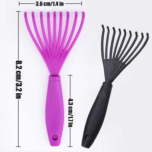 10 Pcs Hair Brush Cleaner Tool, Comb Cleaner Hair Brush Cleaner Comb Cleans Boar Bristle, Wave or Plastic Brushes and Combs, Mini Hair Dirt Remover Brush Hairbrush Cleaning Rake for Home and Salon