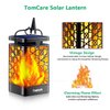 TomCare Solar Lights Outdoor Upgraded Solar Lantern Flickering Flame Outdoor Waterproof Hanging Lanterns Decorative Solar Powered Outdoor Lighting LED Christmas Lights for Patio Deck Yard, 2 Pack