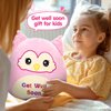 WEWILL Get Well Soon Owl Plush Pillow, 12 Inch, Soft Pink Owl Stuffed Animal for Comfort and Healing, Get Well Gift for Kids Girls