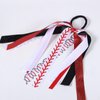 Baseball Hair Accessories Girls Softball Ribbon Pony Holder Streamer Hair Ties Elastic Band Glitter Bow Scrunchies Game Day Decor Accessories Back School Gift for Cheerleader Women Player